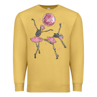 Antique Gold skeleton ballerina Premium Sweatshirt - MaliasSmallBusiness