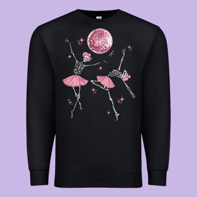 Skeleton Ballerina Premium Sweatshirt Designed By Maliassmallbusiness