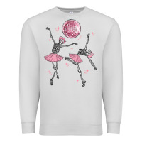 Dove Grey skeleton ballerina Premium Sweatshirt - MaliasSmallBusiness