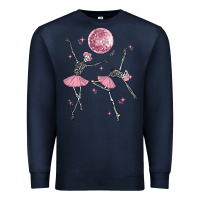 Navy skeleton ballerina Premium Sweatshirt - MaliasSmallBusiness
