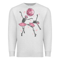 Oatmeal Heather skeleton ballerina Premium Sweatshirt - MaliasSmallBusiness