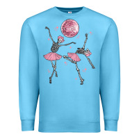 Ocean Blue skeleton ballerina Premium Sweatshirt - MaliasSmallBusiness