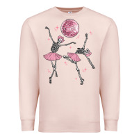Pale Pink skeleton ballerina Premium Sweatshirt - MaliasSmallBusiness