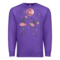 Purple skeleton ballerina Premium Sweatshirt - MaliasSmallBusiness