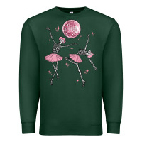Sports Green skeleton ballerina Premium Sweatshirt - MaliasSmallBusiness