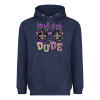 Navy mardi gras dude Heavyweight Hoodie - MaliasSmallBusiness