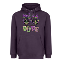 Plum mardi gras dude Heavyweight Hoodie - MaliasSmallBusiness