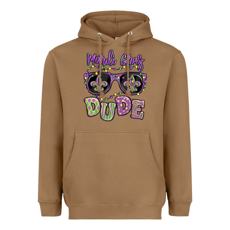 Mardi Gras Dude Heavyweight Hoodie by MaliasSmallBusiness | Teevron