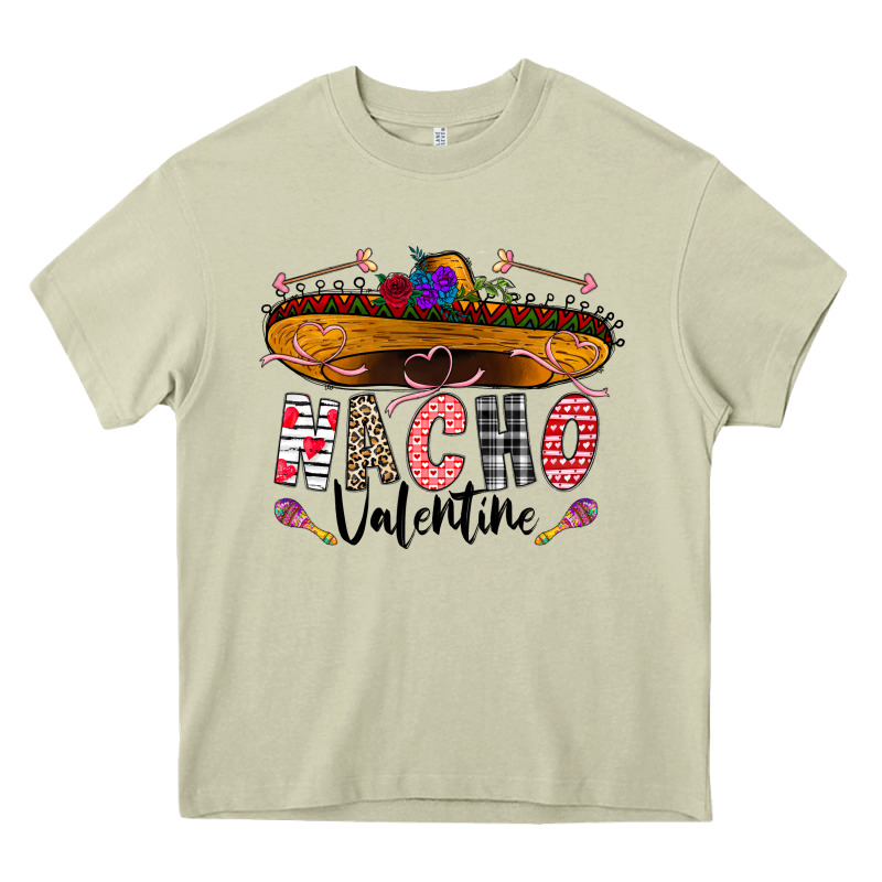 Festive Sombrero And Nacho Art Heavy Core Tee by CowhideDigitalArt | Teevron