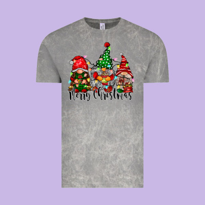 Merry Christmas Gnomes Vintage Tee Designed By Cowhidedigitalart