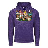 Cloud Purple farm animals coffee cups Vintage Hoodie - Zillion Design Studio