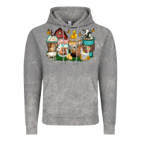 Cloud Rock farm animals coffee cups Vintage Hoodie - Zillion Design Studio