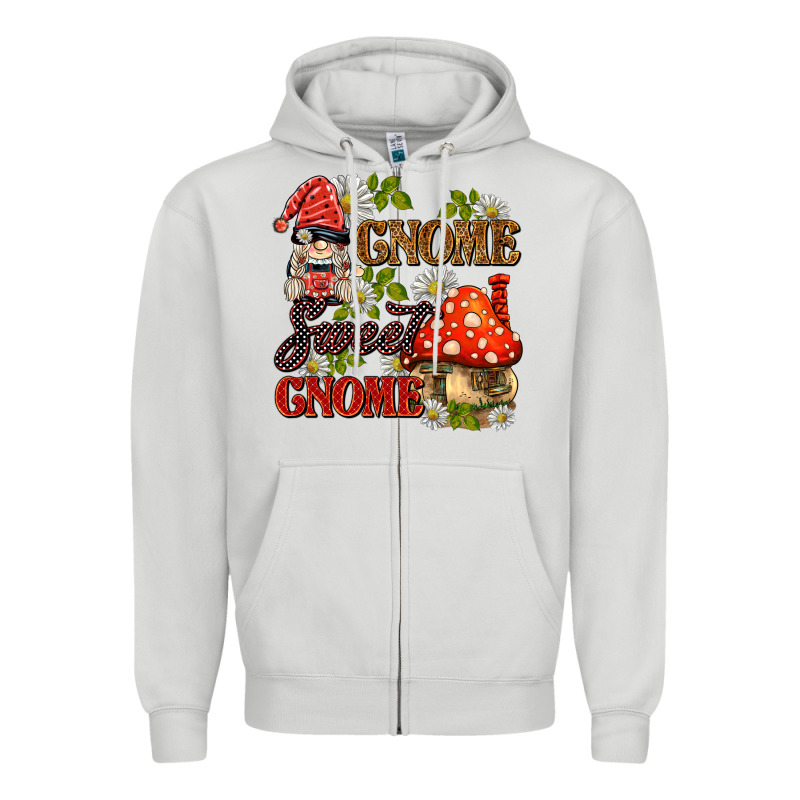 Gnome Sweet Gnome Zipper Hoodie by BarkalooDesign | Teevron