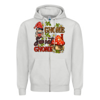 Dove Grey gnome sweet gnome Zipper Hoodie - BarkalooDesign