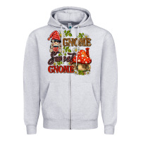 Heather Grey gnome sweet gnome Zipper Hoodie - BarkalooDesign