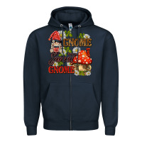 Navy gnome sweet gnome Zipper Hoodie - BarkalooDesign