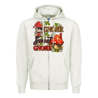 Oatmeal Heather gnome sweet gnome Zipper Hoodie - BarkalooDesign
