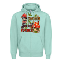 Seafoam gnome sweet gnome Zipper Hoodie - BarkalooDesign