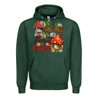 Sports Green gnome sweet gnome Zipper Hoodie - BarkalooDesign