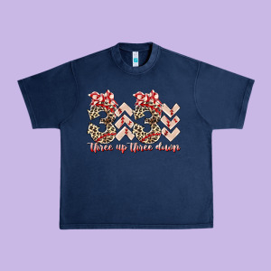 Three Up Theree Down Urban Heavy Tee Designed By Racoondesign