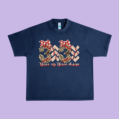 Three Up Theree Down Urban Heavy Tee Designed By Racoondesign