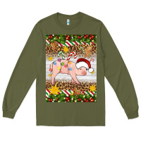 Army Green christmas pig Long Sleeve Tee - Artiststas