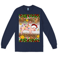 Navy christmas pig Long Sleeve Tee - Artiststas