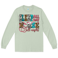 Matcha sleep all day nurse all night Long Sleeve Tee - AdoDesignShop