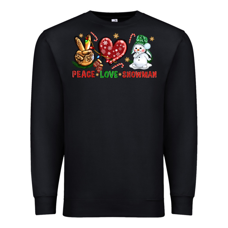 Peace Love Snowman Premium Sweatshirt by NancyCooperArtShop | Teevron