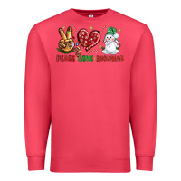 Cardinal peace love snowman Premium Sweatshirt - NancyCooperArtShop