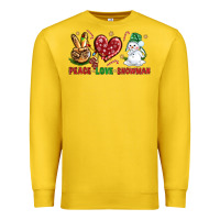 Lemon peace love snowman Premium Sweatshirt - NancyCooperArtShop