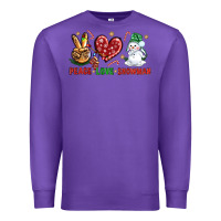 Purple peace love snowman Premium Sweatshirt - NancyCooperArtShop