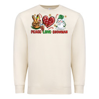 Sandshell peace love snowman Premium Sweatshirt - NancyCooperArtShop