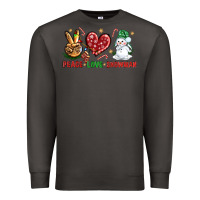 Smoke peace love snowman Premium Sweatshirt - NancyCooperArtShop