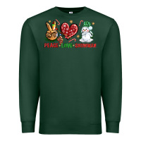 Sports Green peace love snowman Premium Sweatshirt - NancyCooperArtShop
