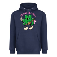 Navy so luckin boujee Heavyweight Hoodie - MaliasSmallBusiness