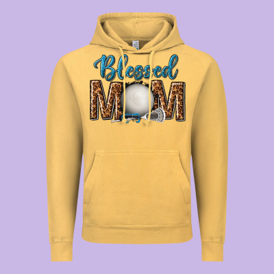 Western Blessed Mom With Lacrosse Vintage Hoodie Designed By Texasbilliewilder
