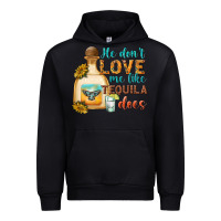 Black he dont love me like tequila does Urban Hoodie - texasbilliewilder