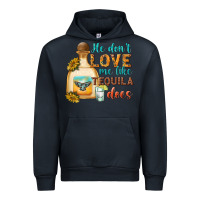 Navy he dont love me like tequila does Urban Hoodie - texasbilliewilder