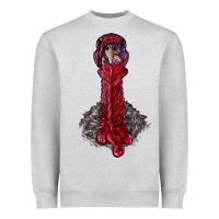 Heather Grey gobble head Heavyweight Sweatshirt - RanaPortraitStore