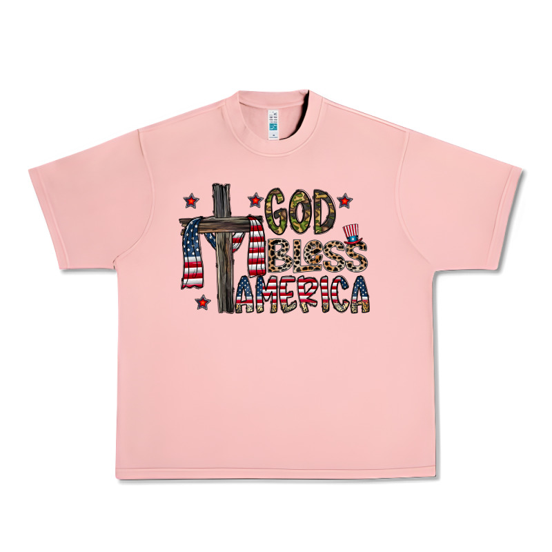 God Bless America Urban Heavy Tee by CowhideDigitalArt | Teevron