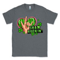 Charcoal Heather shamrockin' rock n roll female hand Classic Tee - Artiststas