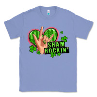 Colony Blue shamrockin' rock n roll female hand Classic Tee - Artiststas
