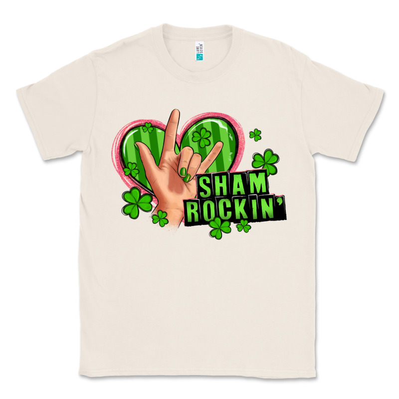 Shamrockin' Rock N Roll Female Hand Classic Tee by Artiststas | Teevron