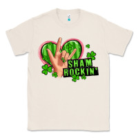 Natural shamrockin' rock n roll female hand Classic Tee - Artiststas