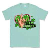 Seafoam shamrockin' rock n roll female hand Classic Tee - Artiststas