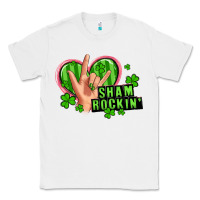 White shamrockin' rock n roll female hand Classic Tee - Artiststas