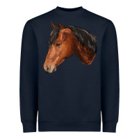 Navy horse Heavyweight Sweatshirt - RanaPortraitStore