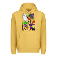 Antique Gold cute ghost Premium Hoodie - LillyAllenDesigns