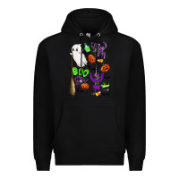 Black cute ghost Premium Hoodie - LillyAllenDesigns